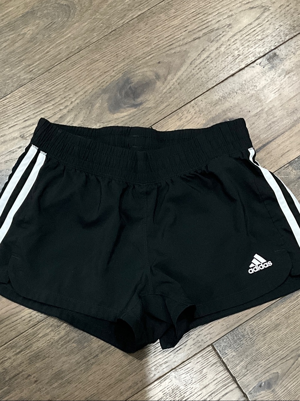 adidas Black Shorts with White Stripes